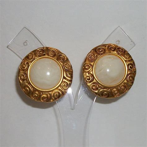 givenchy gold plated earrings.